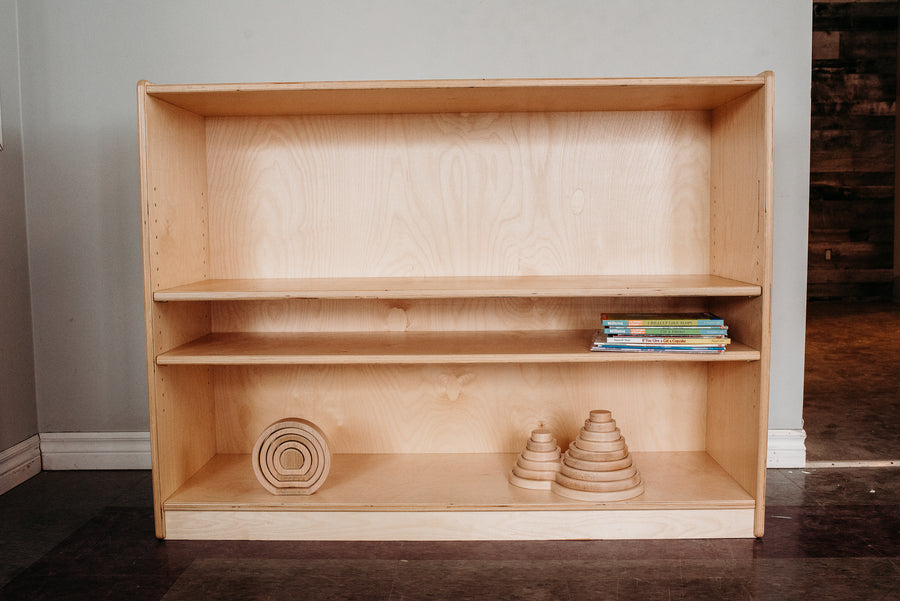 Montessori Shelf - 36X48X15 - Adjustable Shelves, Wood Backing