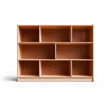 Montessori Shelf - 36X48X15 - Vertical Divider, Cubbies, Wood Backing