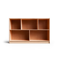 Montessori Shelf - 30X48X15 - Vertical Divider, Cubbies, Wood Backing