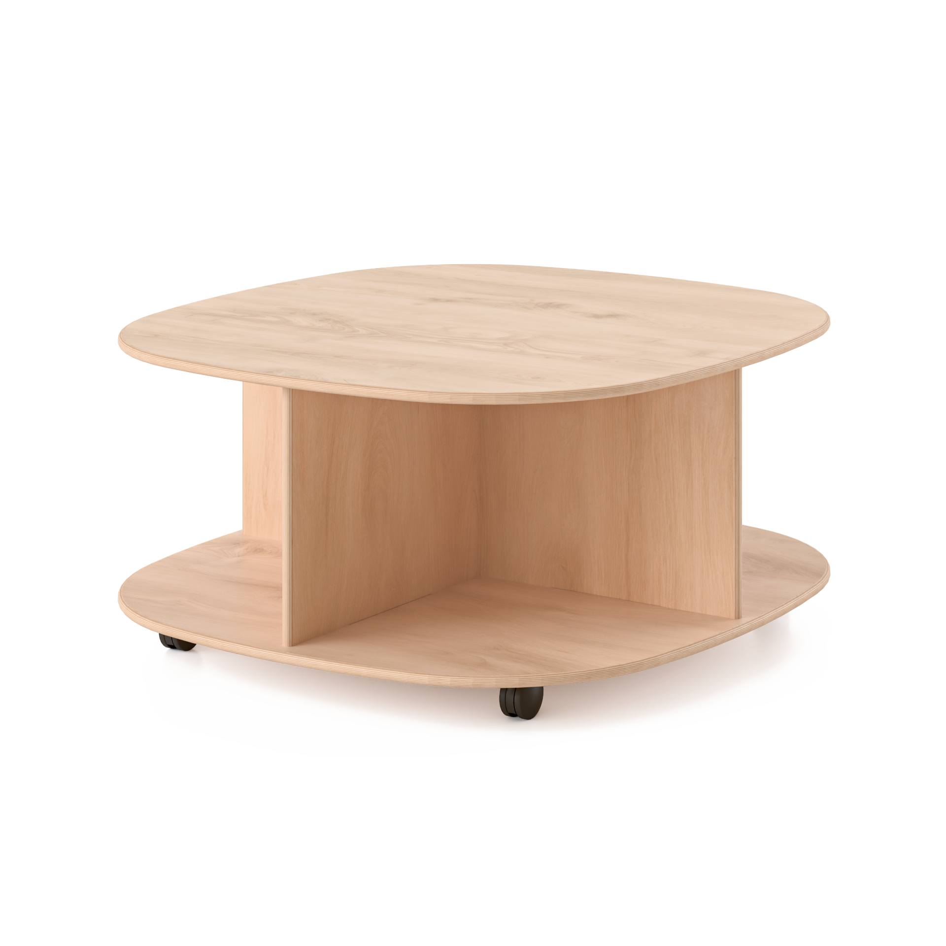 Low Round Mobile Storage Unit - with Casters Fern Kids