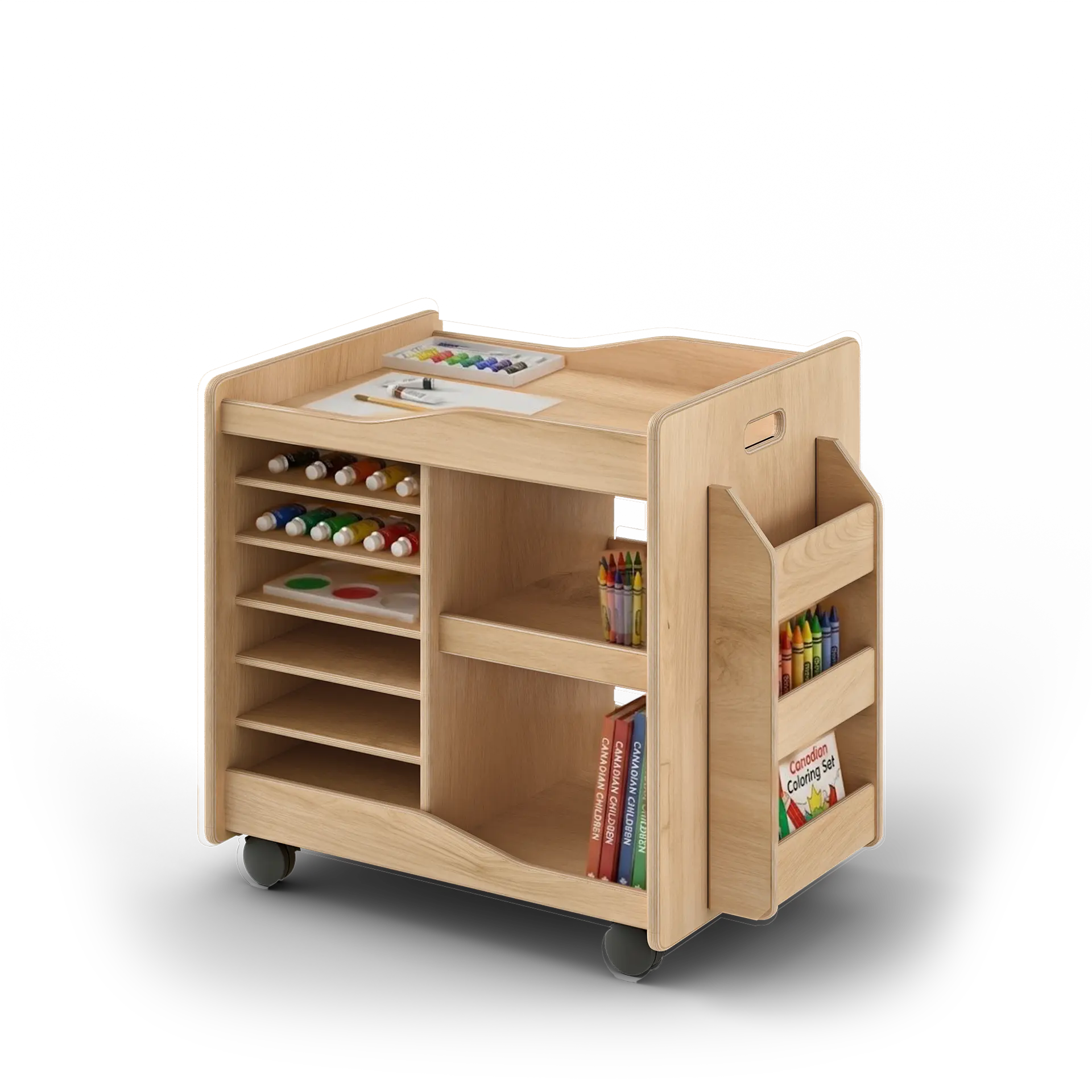 Compact Art Trolley - with Casters Fern Kids
