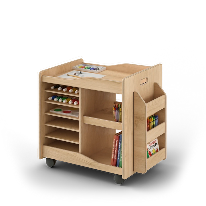 Compact Art Trolley - with Casters Fern Kids