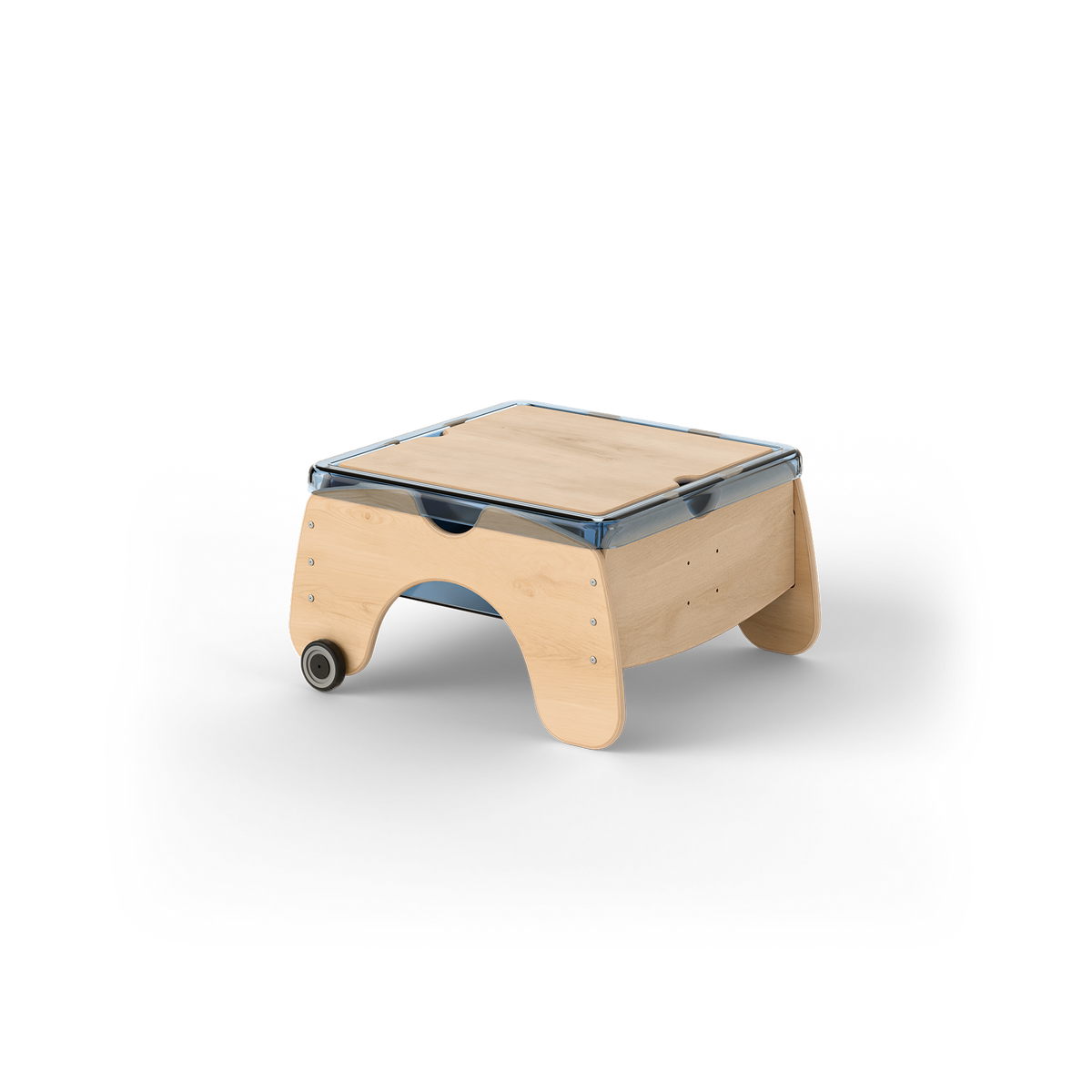 Square Wood Sand & Water Table for Infants - with Lid Fern Kids