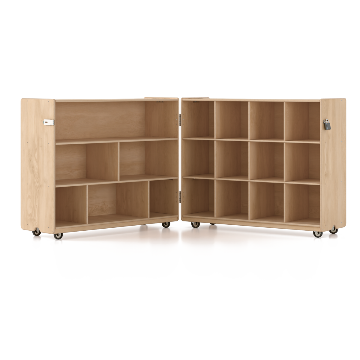 Tough & Tall Folding Shelf with Vertical Dividers and Cubbies