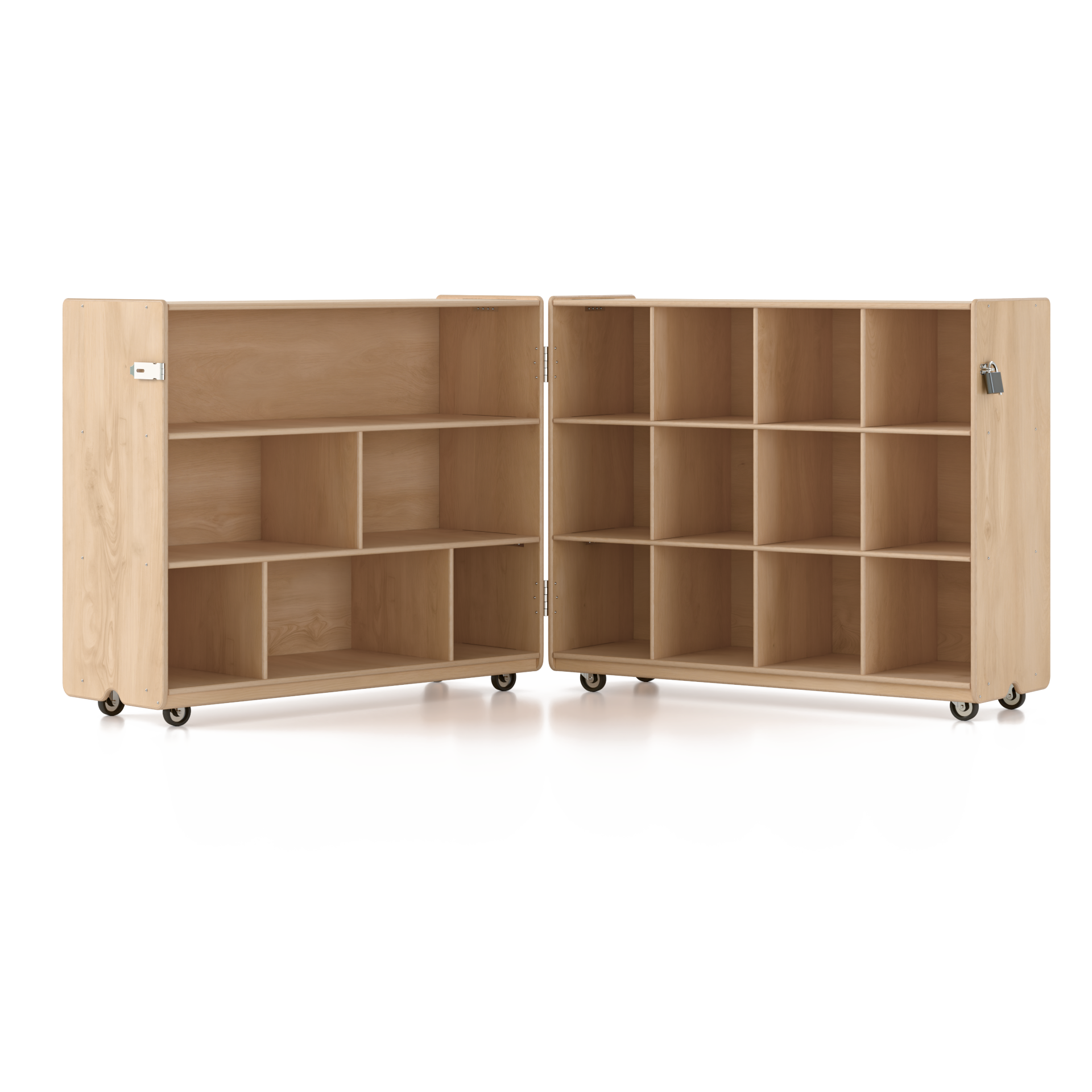 Tough & Tall Folding Shelf with Vertical Dividers and Cubbies Fern Kids