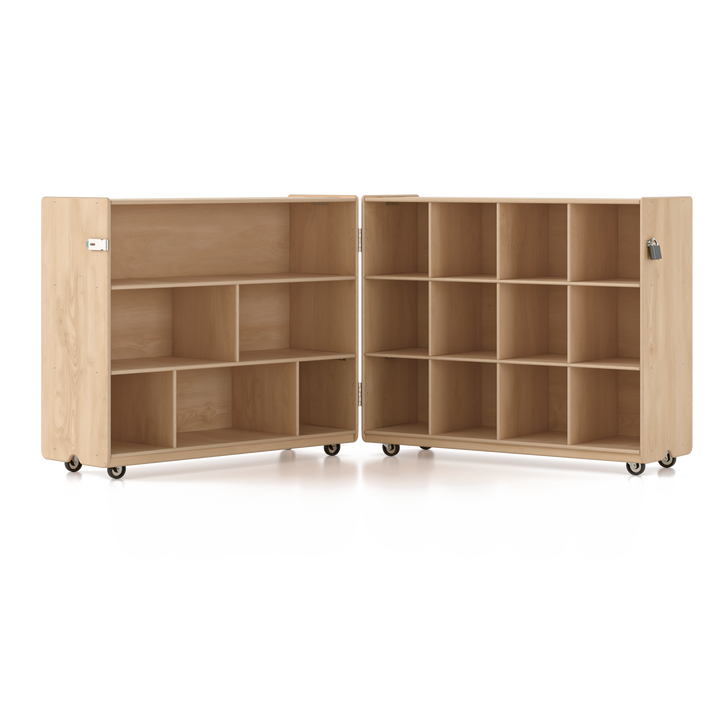 Tough & Tall Folding Shelf with Vertical Dividers and Cubbies Fern Kids