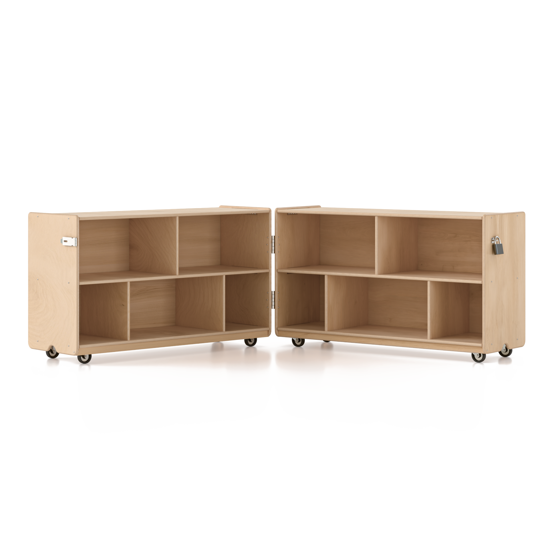 Tough & Low Folding Shelf with Vertical Dividers Fern Kids