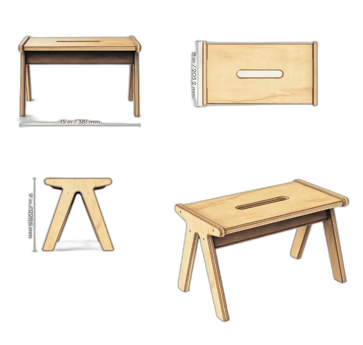 One Step | Wooden Step Stools For Kids Fern Kids