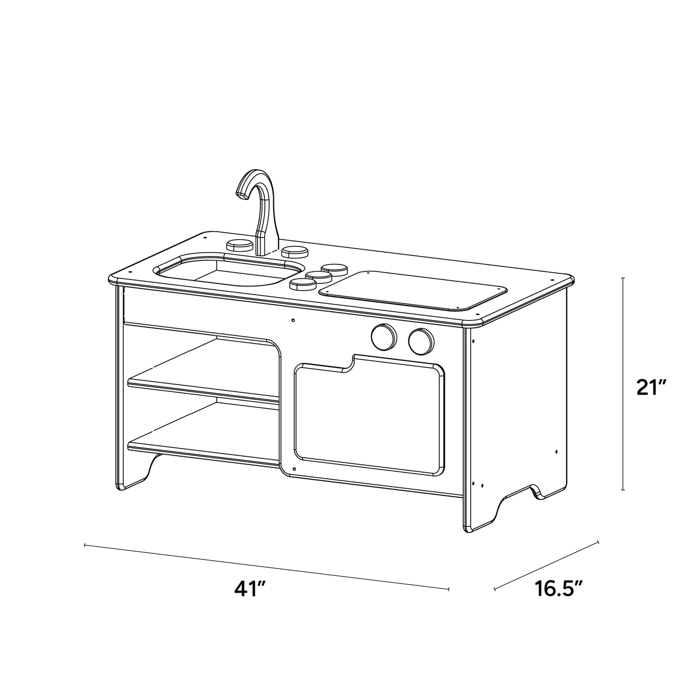 Kitchen Range and Sink Combo - Toddler