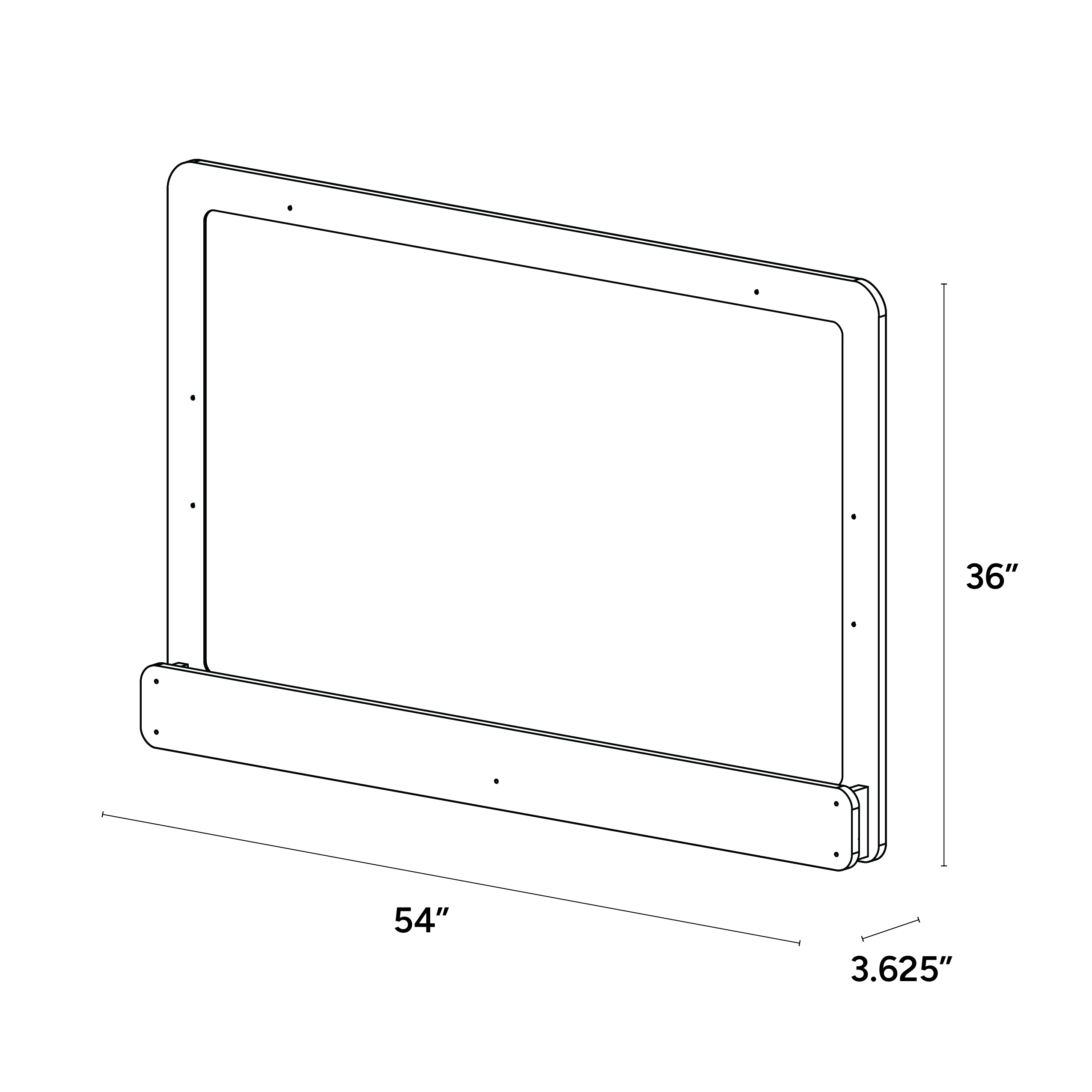 Wall Mounted Busy Board - Magnet Board with Shapes - ISO isometric view
