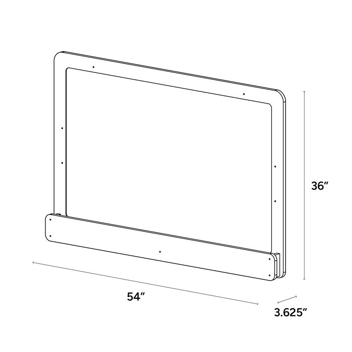 Wall Mounted Busy Board - Magnet Board with Shapes - ISO isometric view