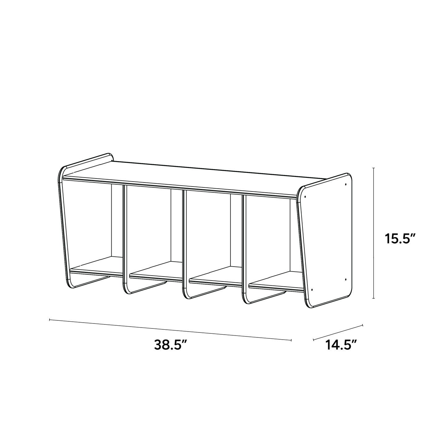 Four Section Shelf Locker