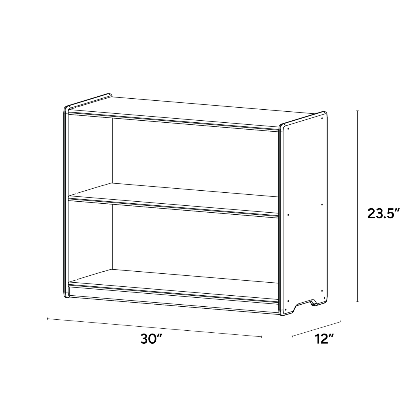 Foundation Open Long Horizontal One Shelf