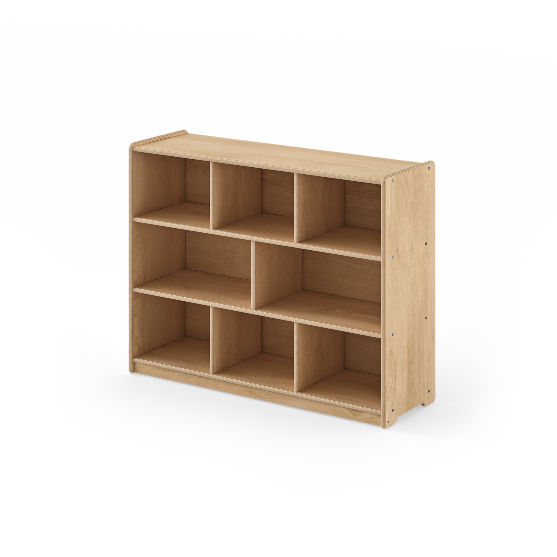 Montessori Shelf - 36x48x15 - Vertical Divider, Cubbies, Wood Backing