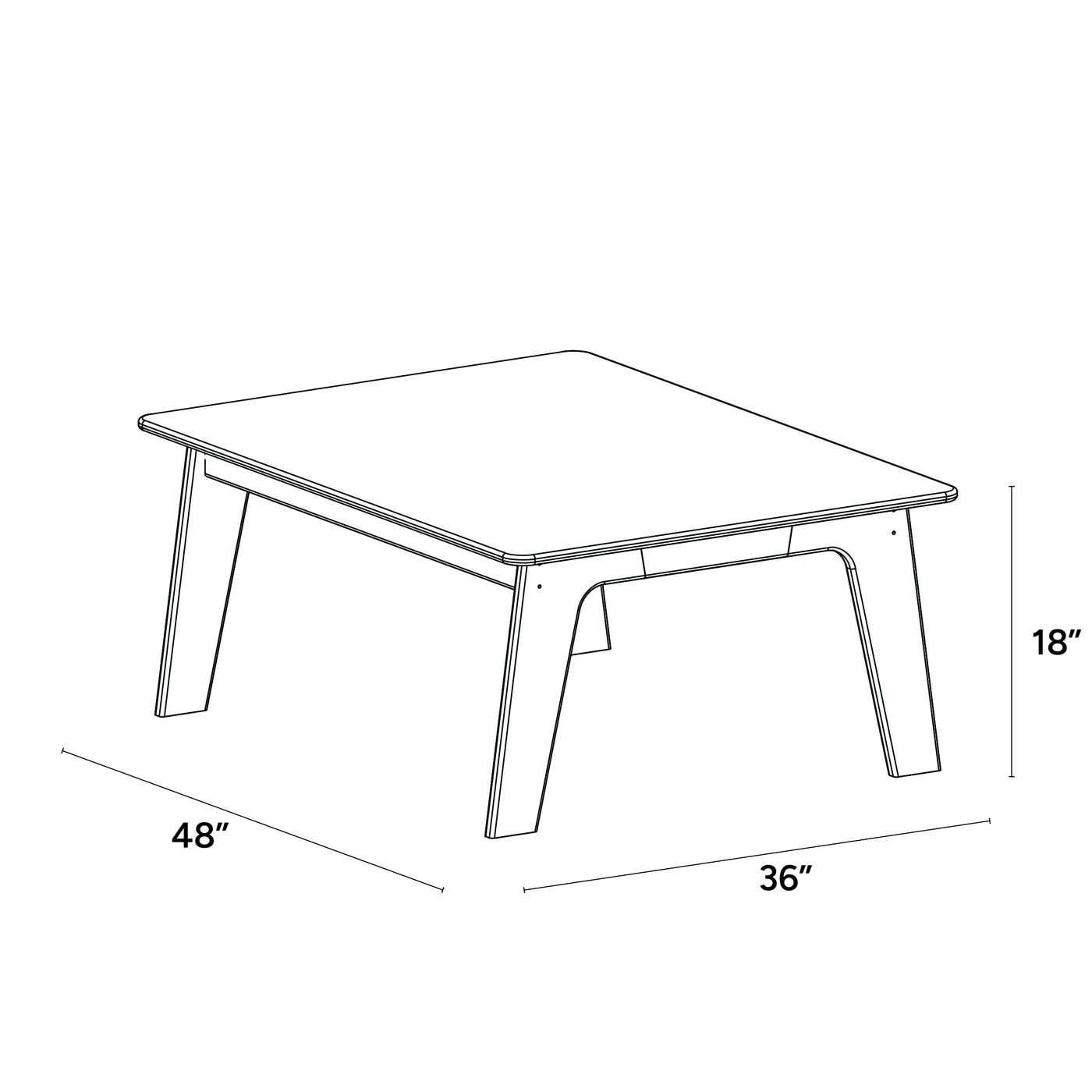Rectangular Top Mont Table - 48x36