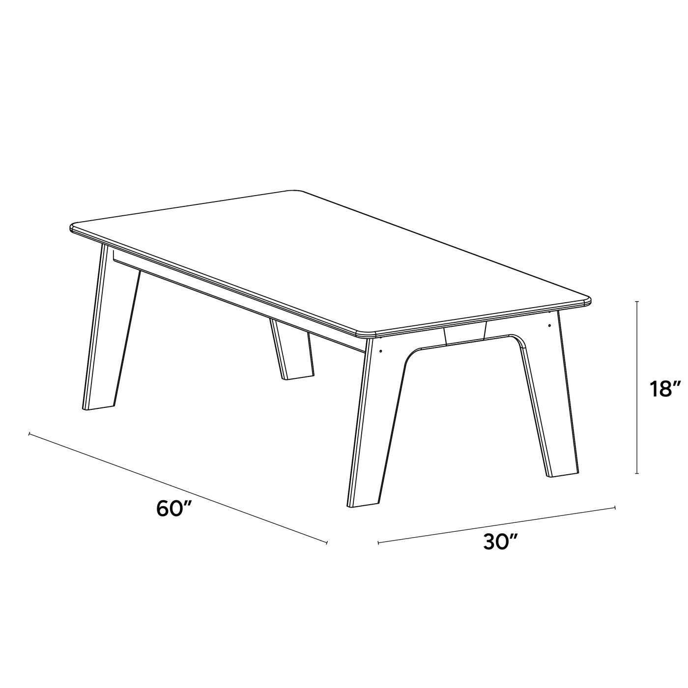 MontTable 60X30 - Wood School Table