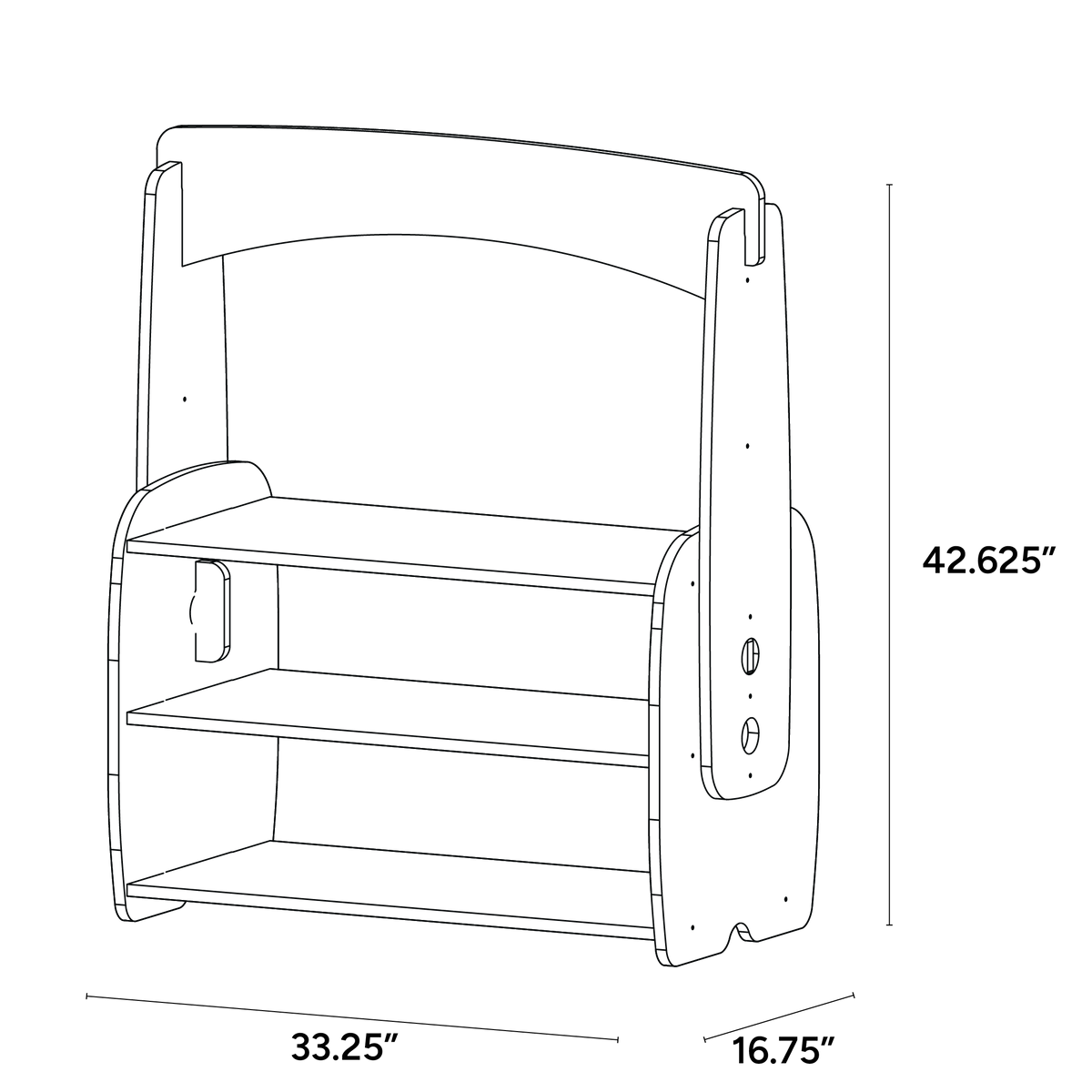 Dramatic Play Accessory - Theatre Top (Top Only, Base Sold Separately) - ISO isometric view