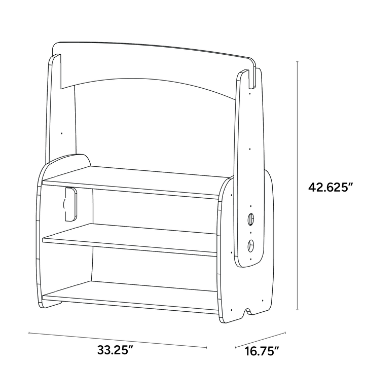 Dramatic Play Accessory - Theatre Top (Top Only, Base Sold Separately) - ISO isometric view