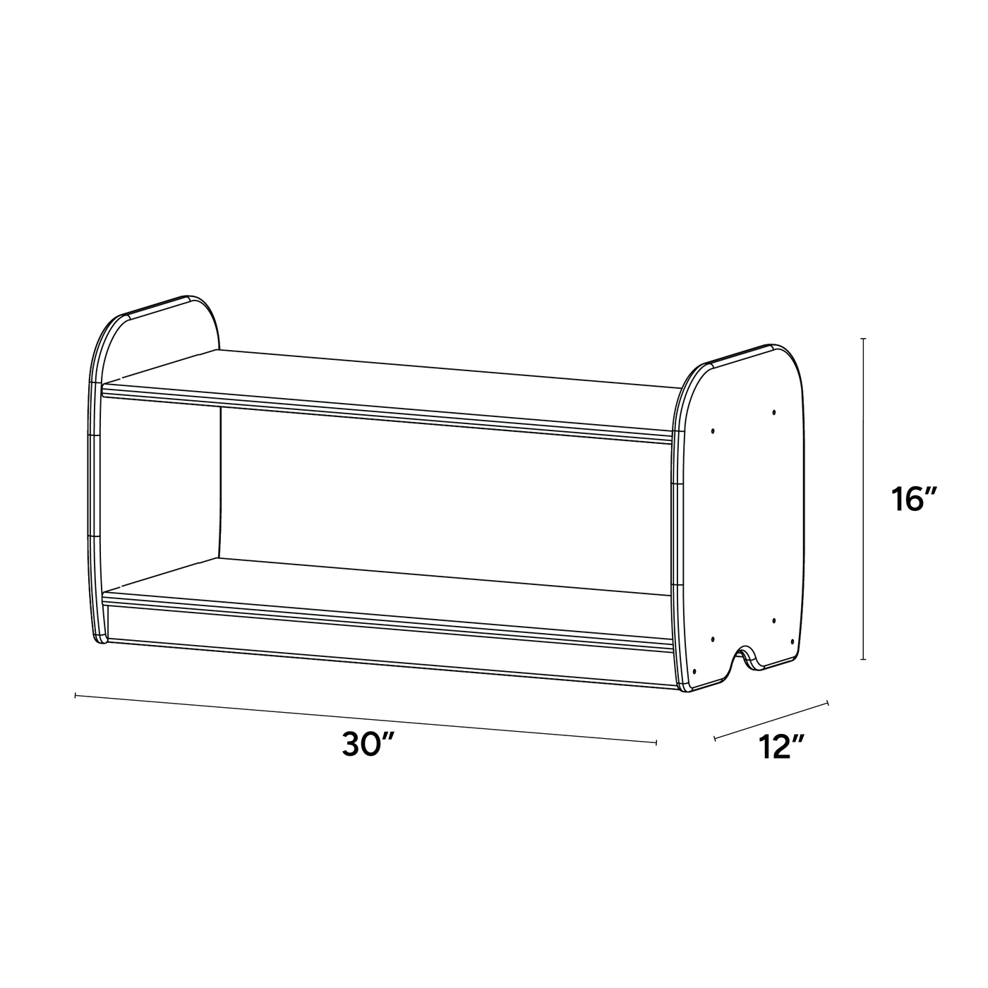 Open Short Shelf - Short Horizontal
