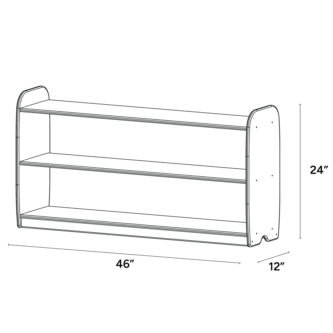 Open One Shelf - Long Horizontal
