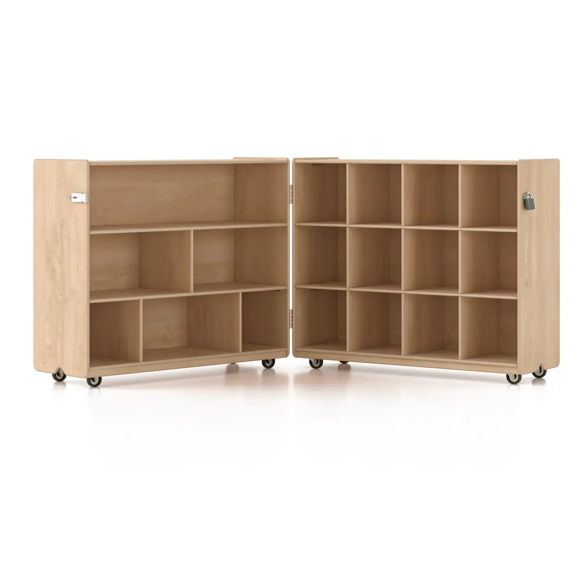 Tough & Tall Folding Shelf with Vertical Dividers and Cubbies Woodlyn by Fern Kids