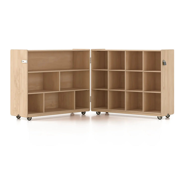 Tough & Tall Folding Shelf with Vertical Dividers and Cubbies Woodlyn by Fern Kids