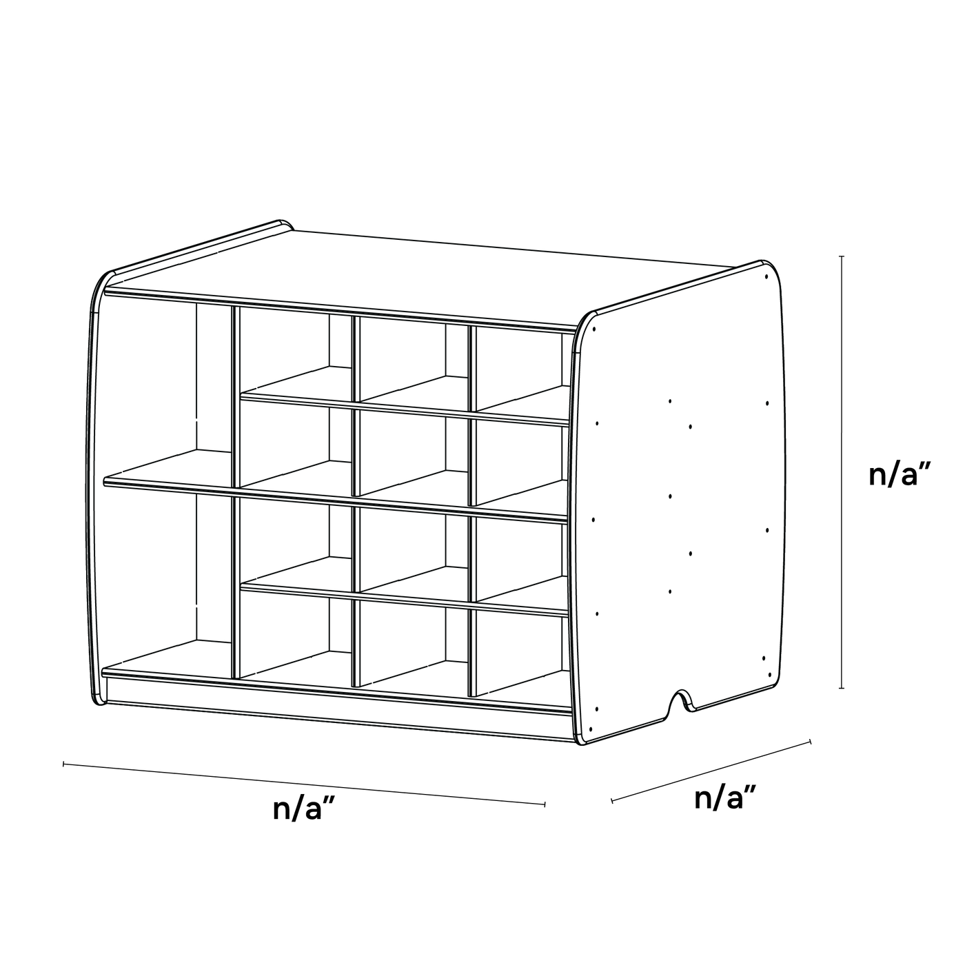 Double Sided Storage Island