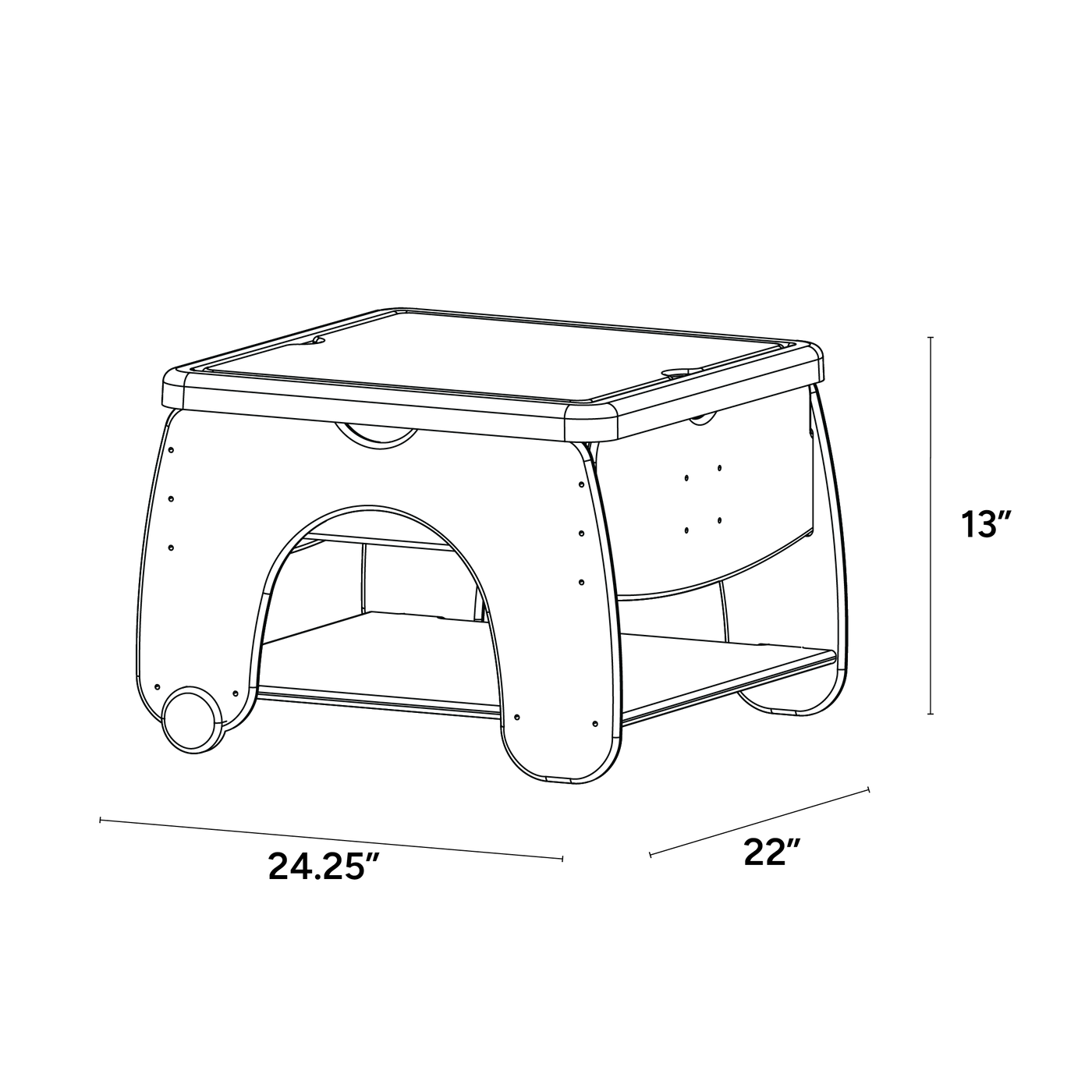 Square Toddler Sand And Water Table - with Lid