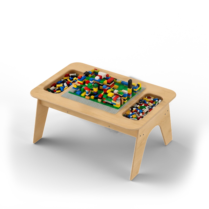 Building Bricks Activity Table (LEGO Compatible) - without Bottom Shelf Base Fern Kids