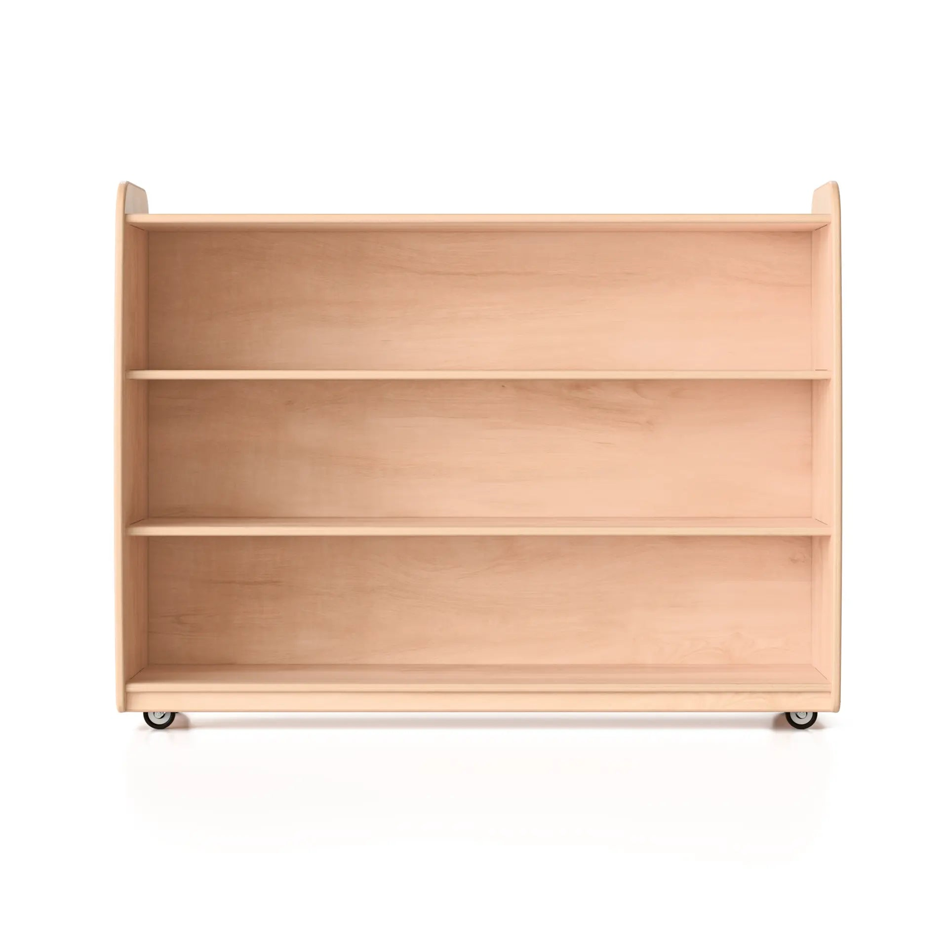 Backed Two Shelves - Long Horizontal - with Casters Woodlyn by Fern Kids
