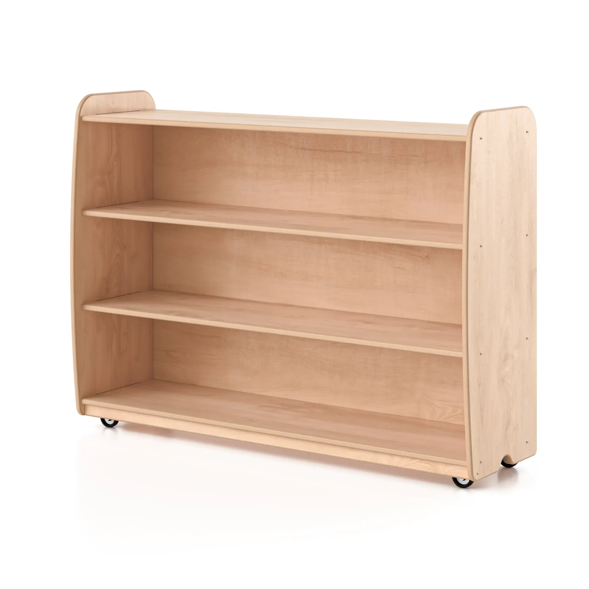 Backed Two Shelves - Long Horizontal - with Casters Woodlyn by Fern Kids
