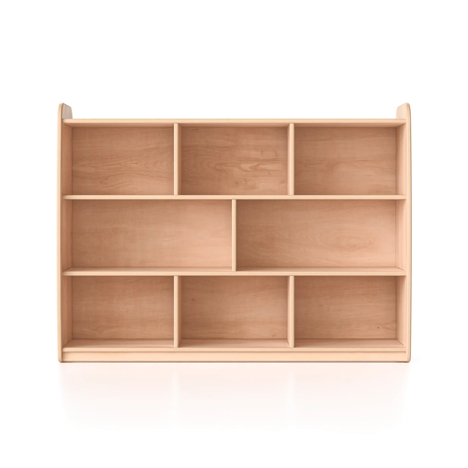 Backed Two Shelves - Long Horizontal with Vertical Dividers Woodlyn by Fern Kids