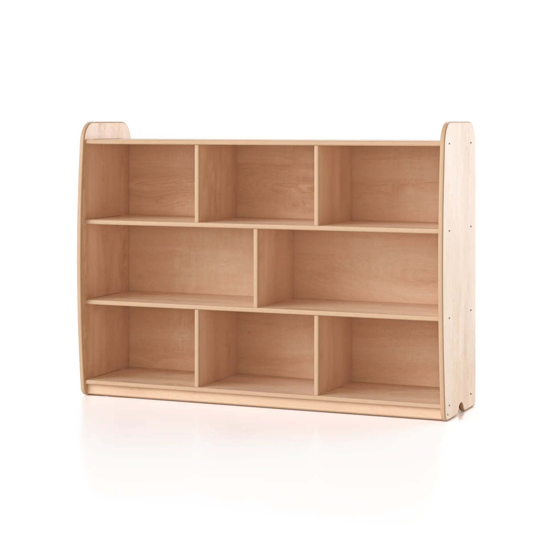 Backed Two Shelves - Long Horizontal with Vertical Dividers Woodlyn by Fern Kids