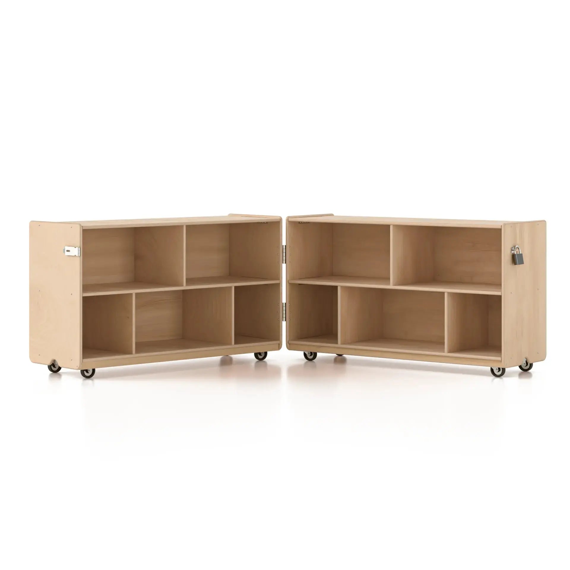 Tough & Low Folding Shelf with Vertical Dividers Woodlyn by Fern Kids
