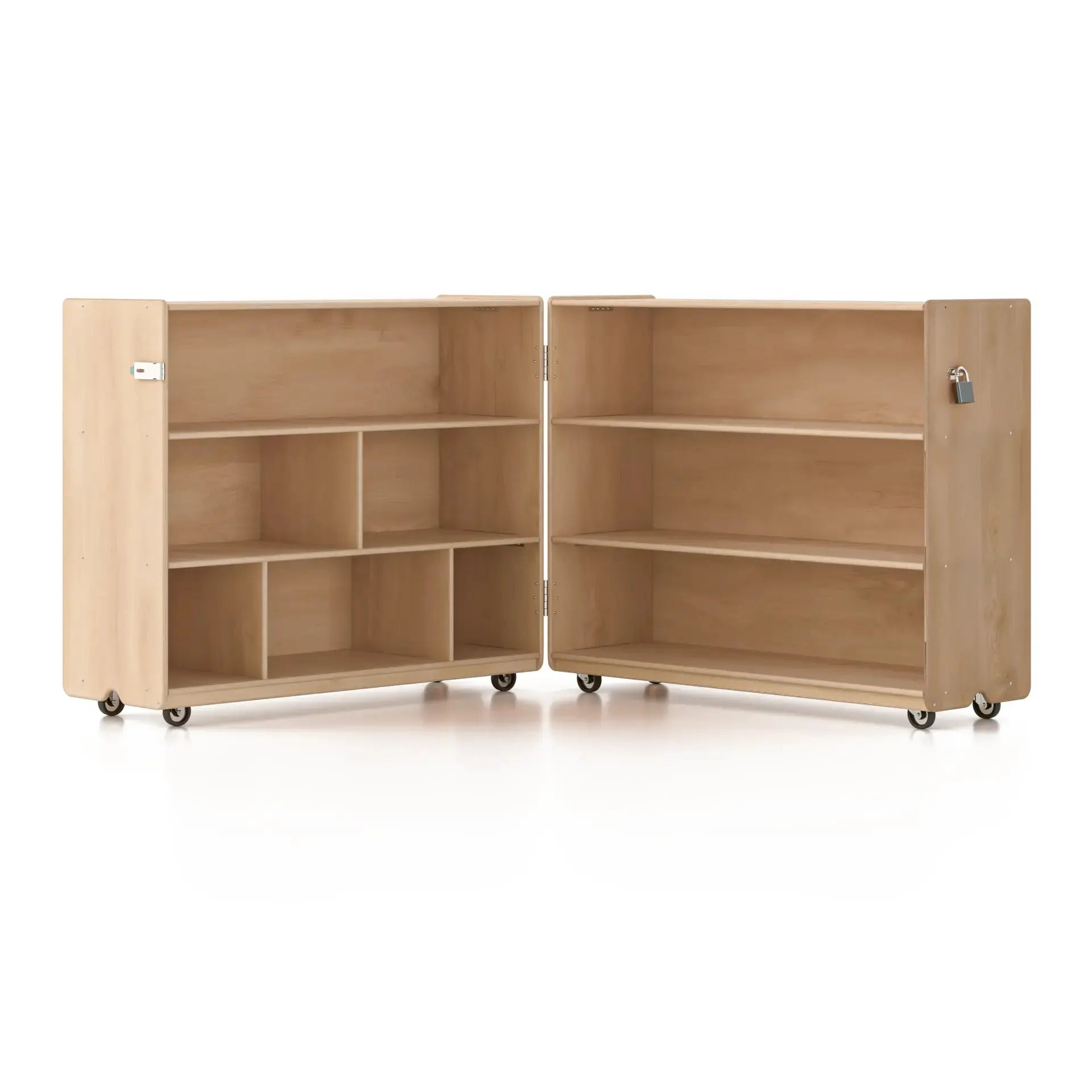 Tough & Tall Folding Shelf with Vertical Dividers and Long Horizontal Shelves Woodlyn by Fern Kids