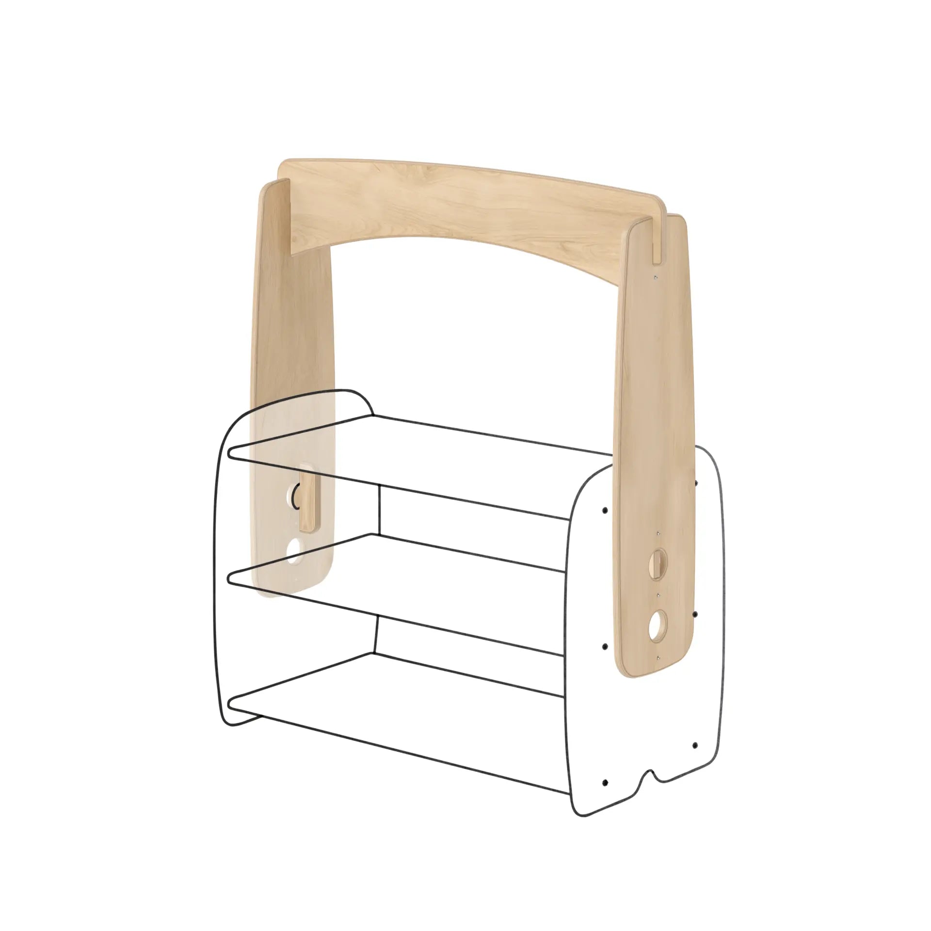 Dramatic Play Accessory - Theatre Top (Top Only, Base Sold Separately) Woodlyn by Fern Kids