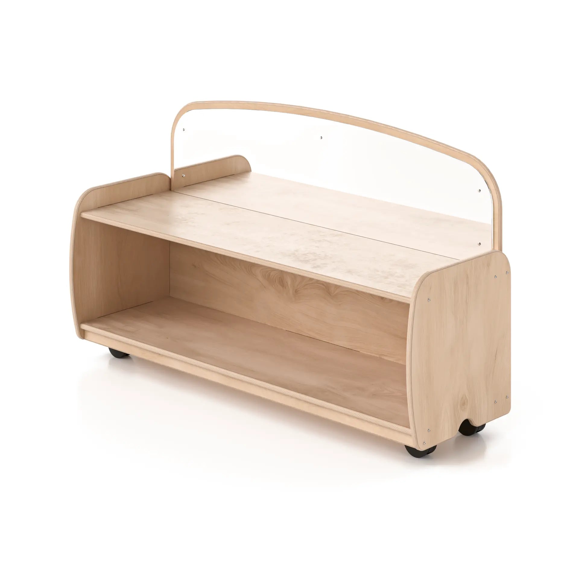 Mirrored Shelf with Casters Woodlyn by Fern Kids