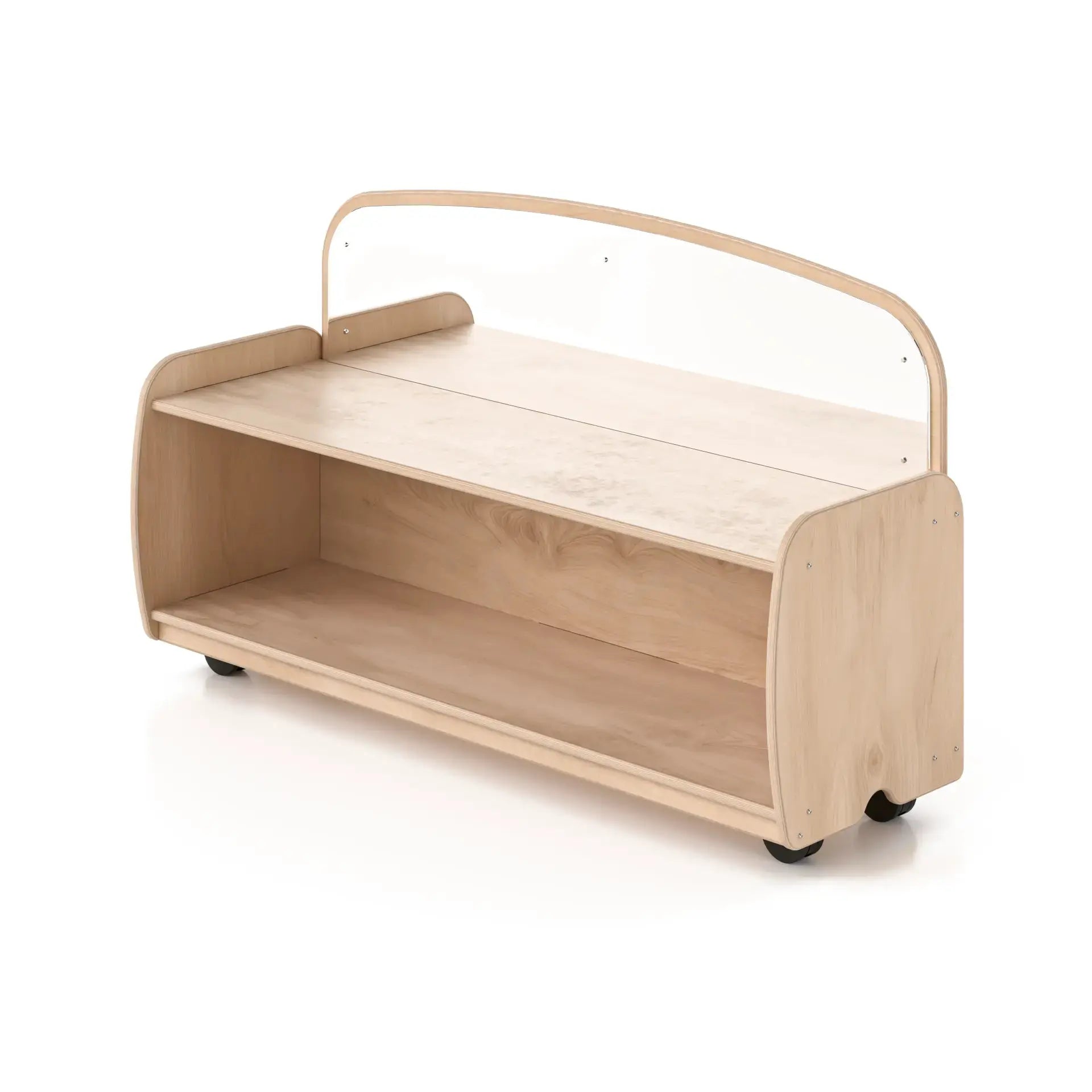 Mirrored Shelf with Casters Woodlyn by Fern Kids
