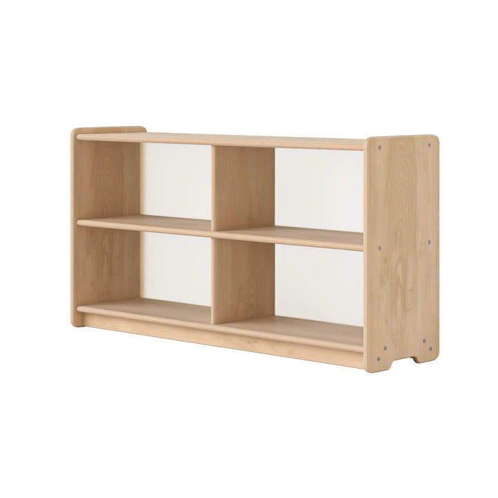 Foundation Acrylic Backed Long Horizontal Four Section One Shelf w/Vertical Dividers Fern Kids