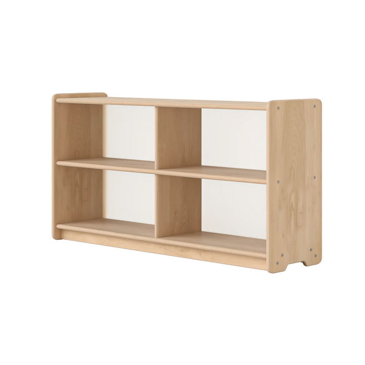Foundation Acrylic Backed Long Horizontal Four Section One Shelf w/Vertical Dividers Fern Kids