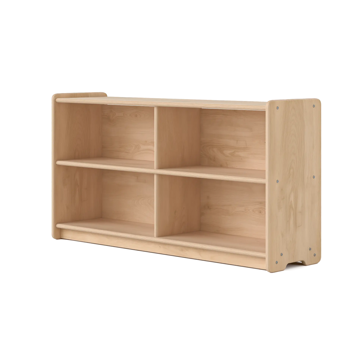 Foundation Birch Backed Long Horizontal Four Section One Shelf w/Vertical Dividers