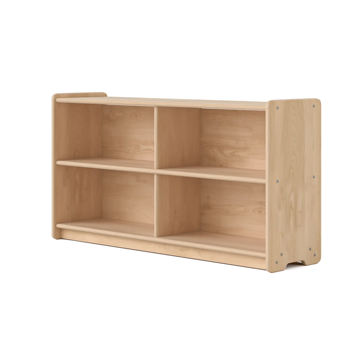 Foundation Birch Backed Long Horizontal Four Section One Shelf w/Vertical Dividers Fern Kids