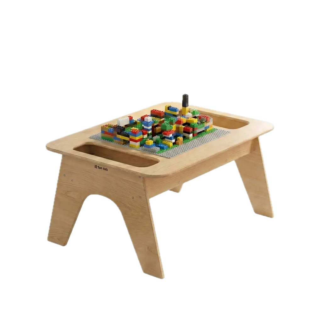 Building Bricks Activity Table (LEGO Compatible) - without Bottom Shelf Base Fern Kids