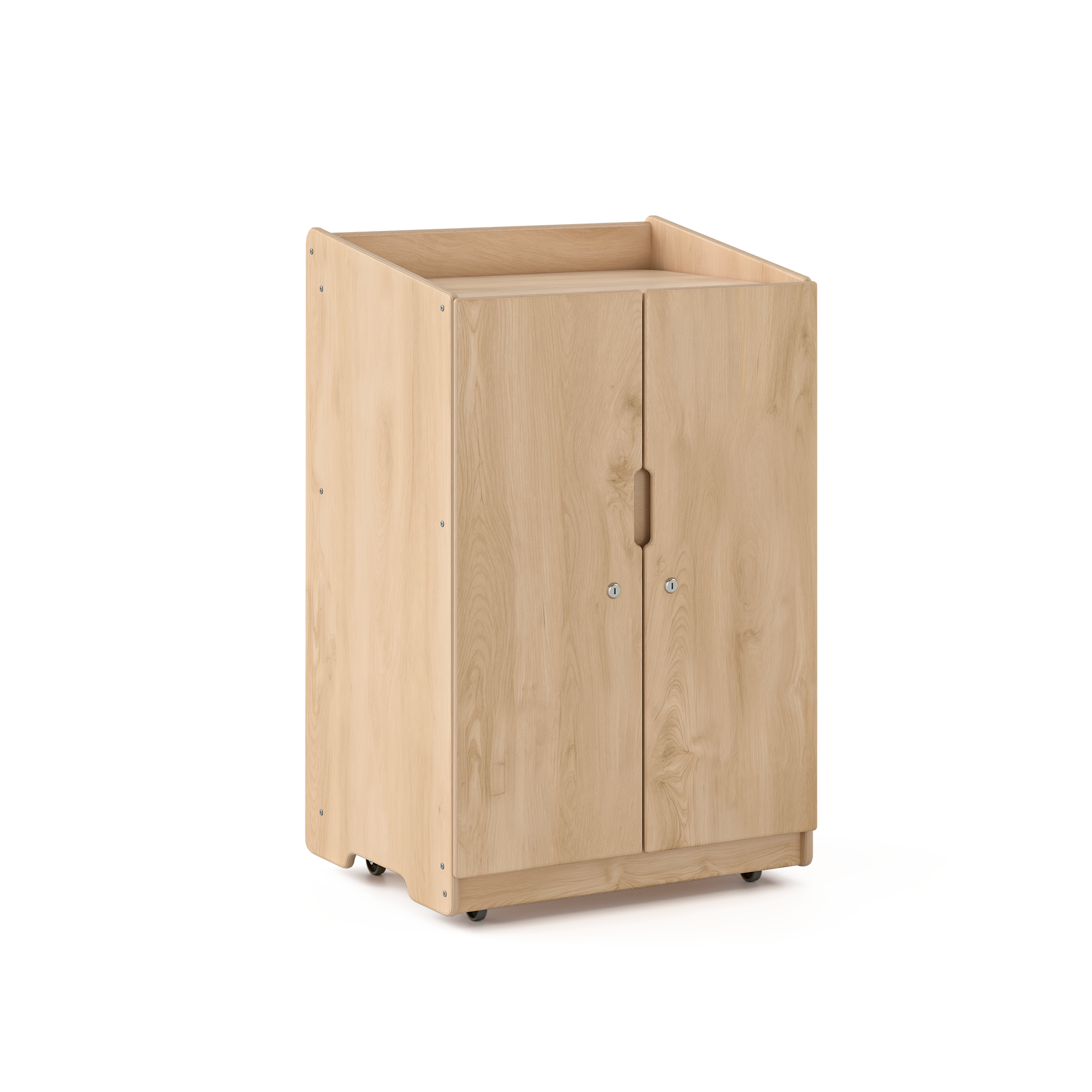 Locking Teachers Cabinet with Casters - Short