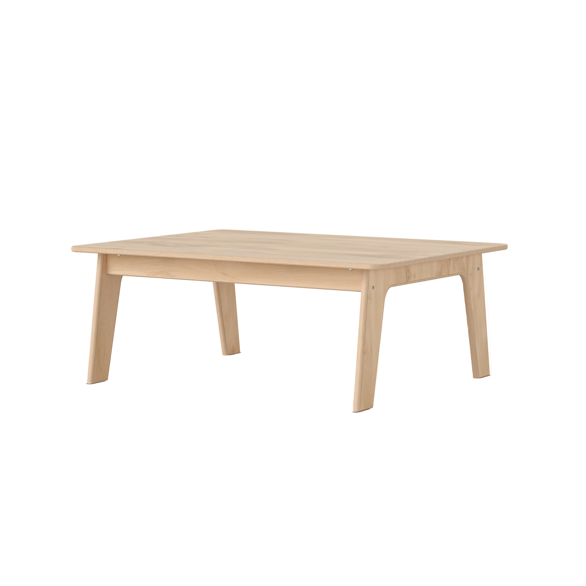 Wooden table on a white background