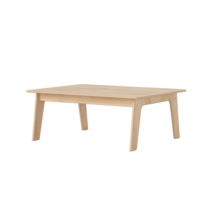Wooden table on a white background