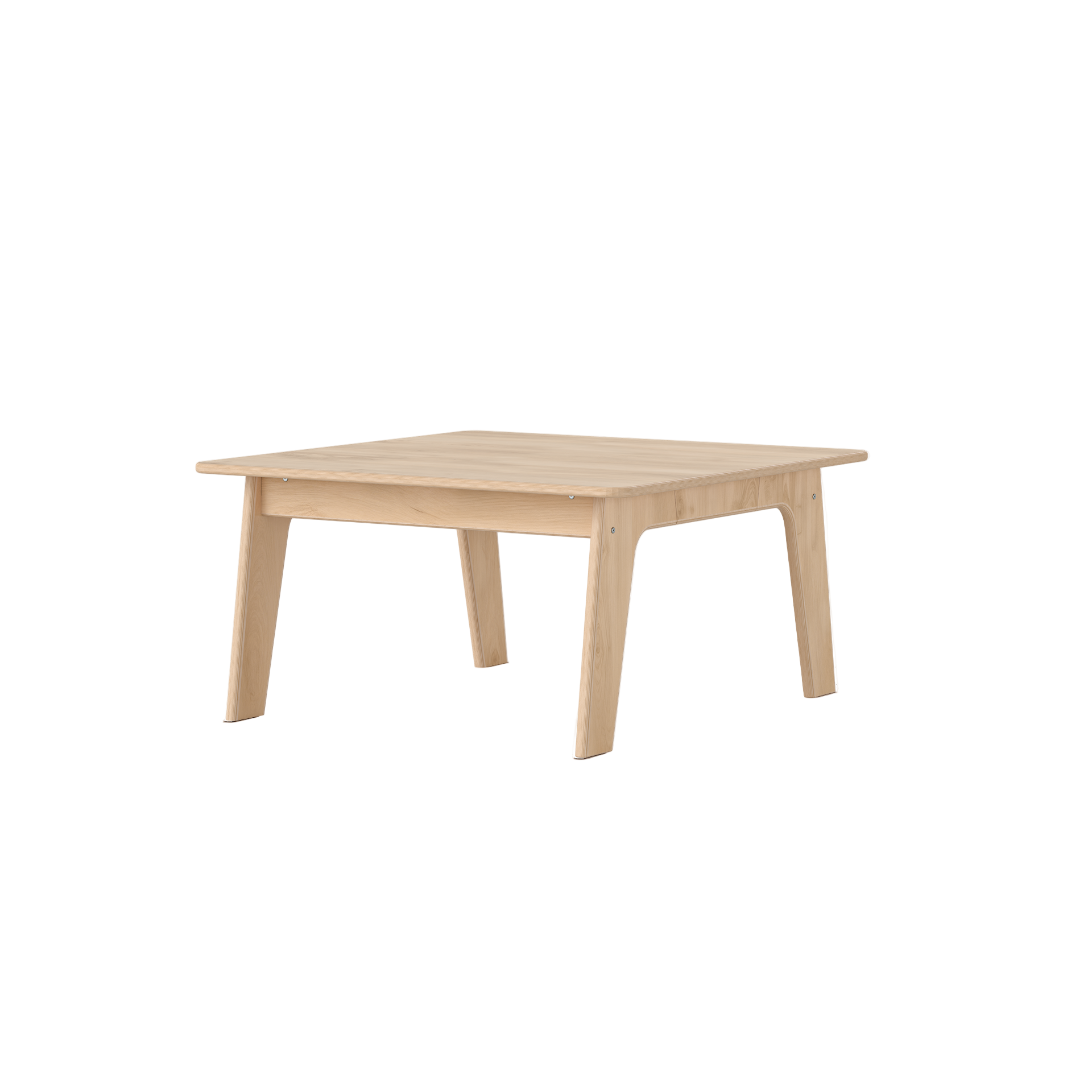 Wooden table on a white background