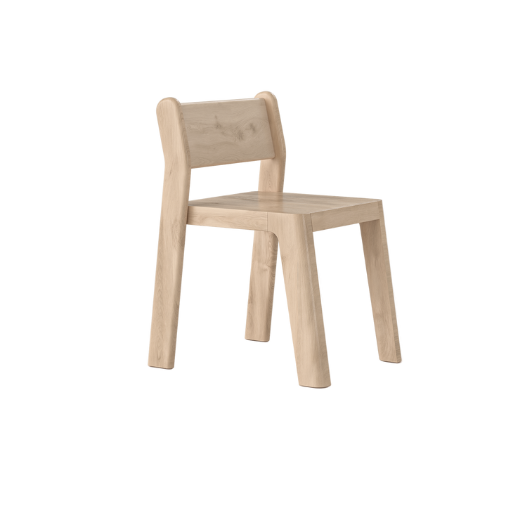 Wooden chair on a white background