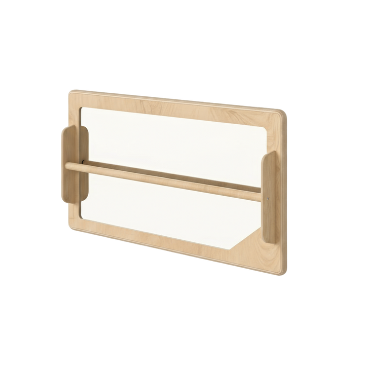 Wooden wall-mounted mirror