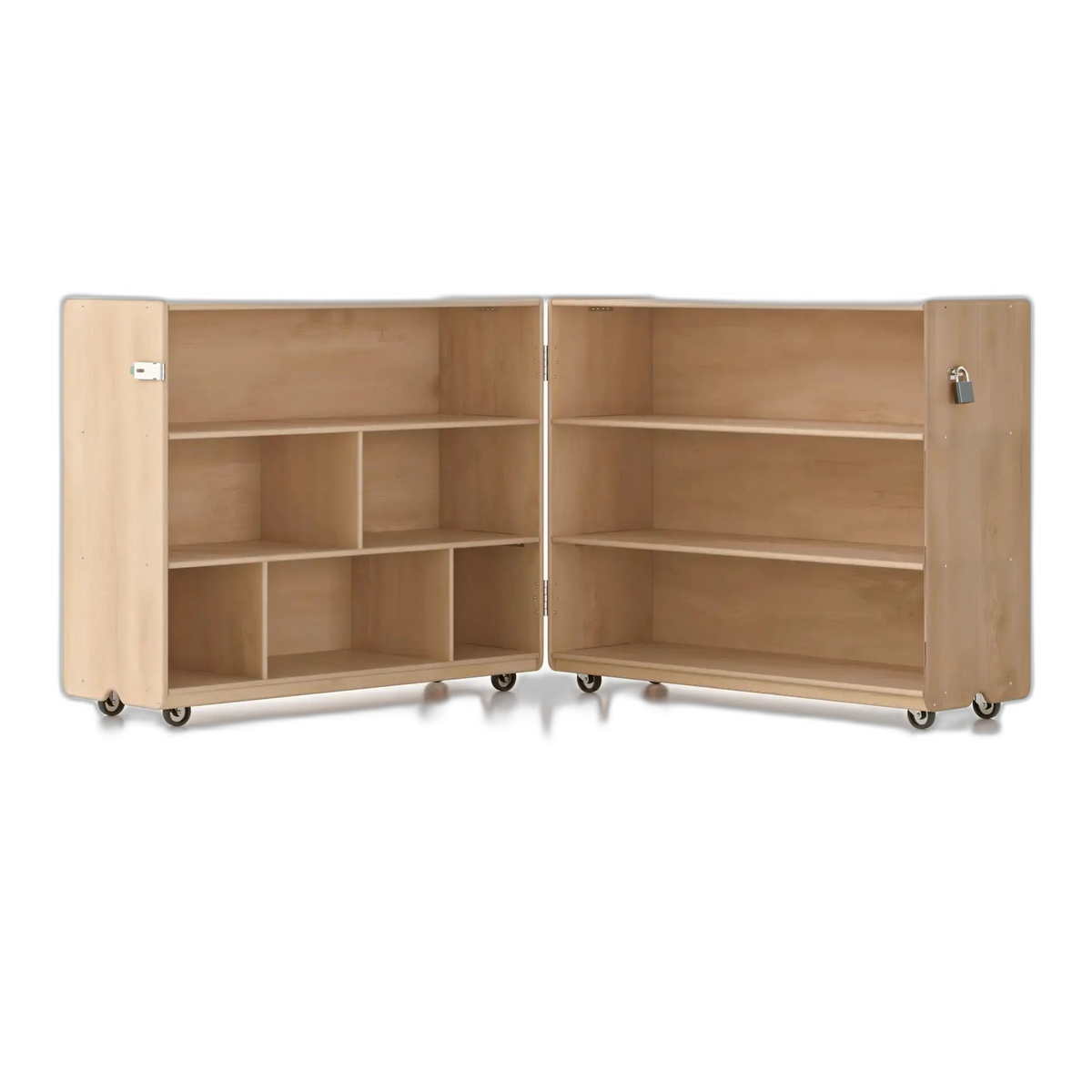 Tough & Tall Folding Shelf with Vertical Dividers and Long Horizontal Shelves